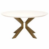 Essentials For Living-Ivory - White Concrete Round Dining Table-Dining Tables-LOOMLAN