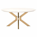 Essentials For Living-Ivory - White Concrete Round Dining Table-Dining Tables-LOOMLAN