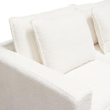 Ivy 3-Piece Modular Sofa in White Faux Shearling-Modular Sofas-Diamond Sofa-LOOMLAN