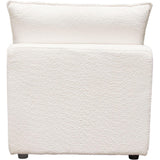 Ivy Armless Chair in White Faux Shearling-Dining Chairs-Diamond Sofa-LOOMLAN