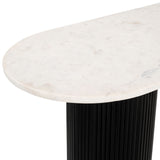 Izola Console Table White & Black-Console Tables-Zuo Modern-LOOMLAN