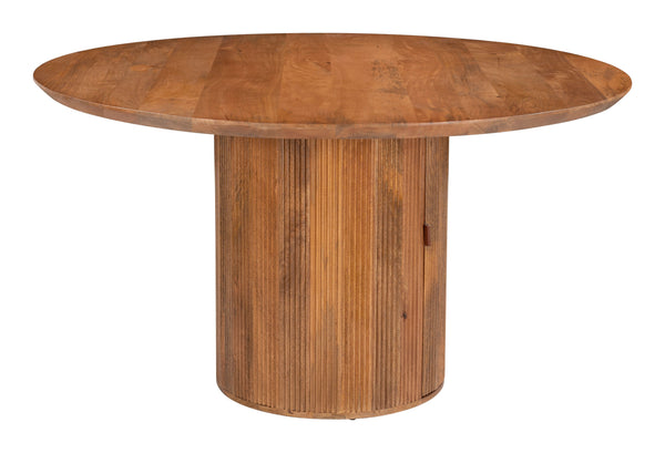 Izola Dining Table Brown-Dining Tables-Zuo Modern-LOOMLAN