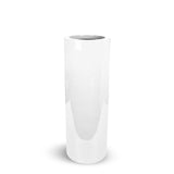 Lux Cylindra Gloss White Outdoor Planter