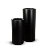 Cylinder Modern Designed Outdoor Matte Black Planter