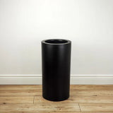 Cylinder Modern Designed Outdoor Matte Black Planter