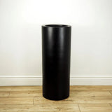 Cylinder Modern Designed Outdoor Matte Black Planter