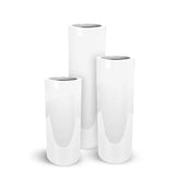 Lux Cylindra Gloss White Outdoor Planter