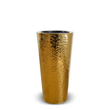 Cone Outdoor Gold Hammered Planter