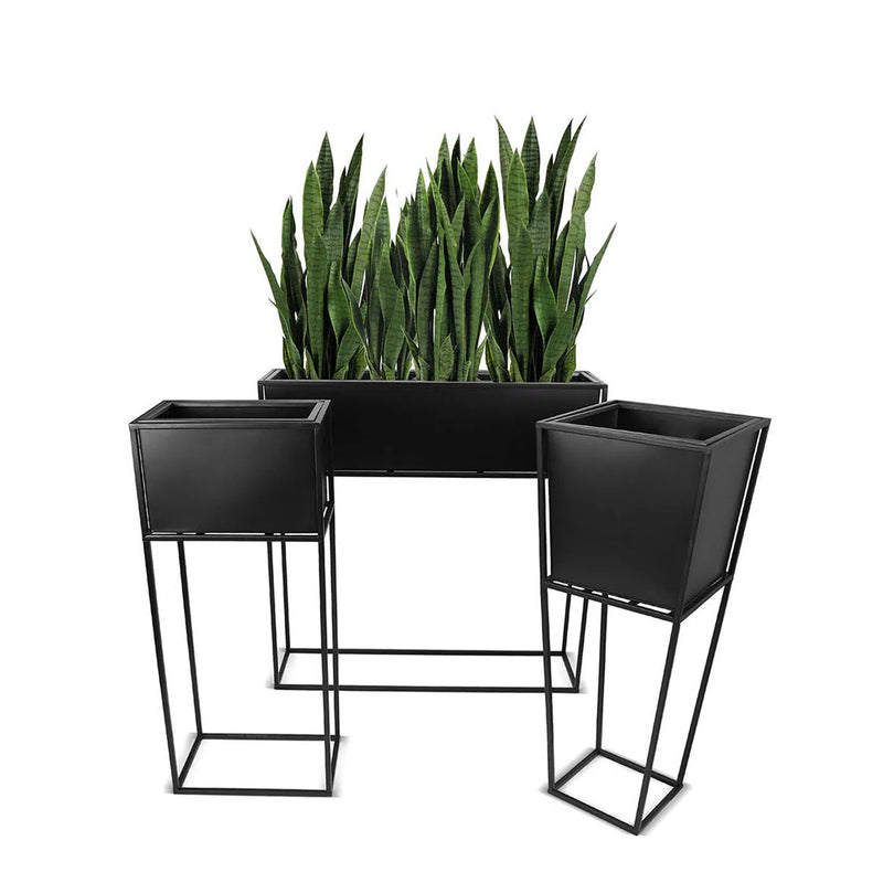 Chroma Racking Indoor Black Standing Planter