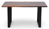 Crofford Iron Based Wooden Rectangular Dining Table