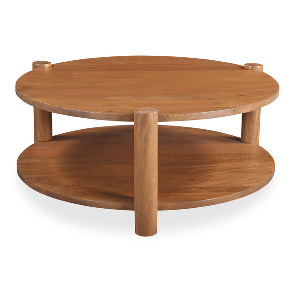 Olsen Natural Solid Mango Wood Round Coffee Table