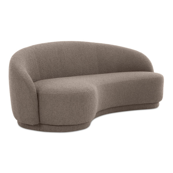 Excelsior Polyester and Pine Brown Sofa