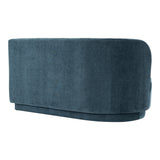 Yoon Polyester and Fsc Wood Deep Teal 2 Seat Sofa Left