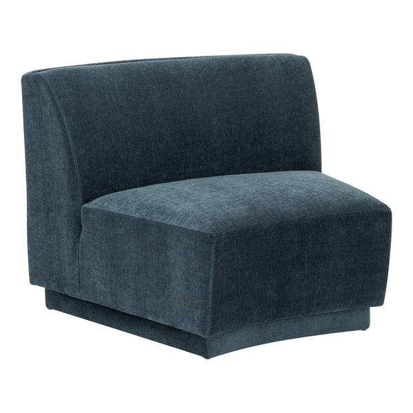Yoon Polyester and Fsc Wood Deep Teal Slipper Chair