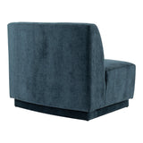 Yoon Polyester and Fsc Wood Deep Teal Slipper Chair