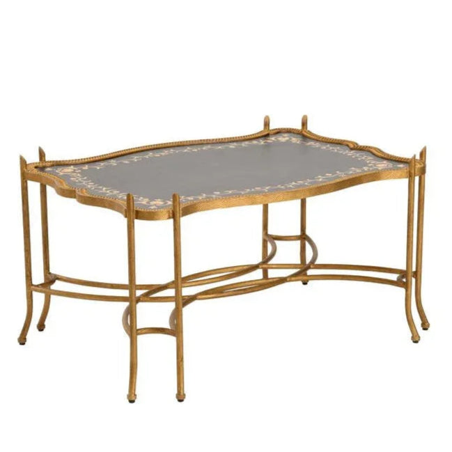 Jacob II Antiqued Gold Iron Made Coffee Table - LOOMLAN - Chelsea House - Coffee Tables