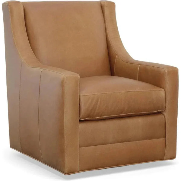 Jacob Real Leather Chair Swivel Lounge Chair - LOOMLAN - Uptown Sebastian - Club Chairs
