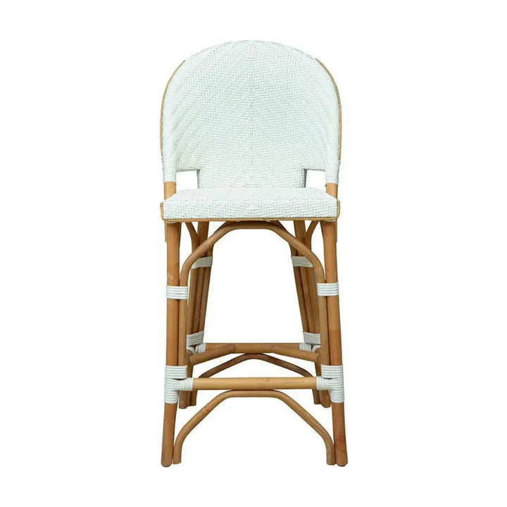 Jade Rattan Framed Stylish Counter Stool - LOOMLAN - Furniture Classics - Counter Stools