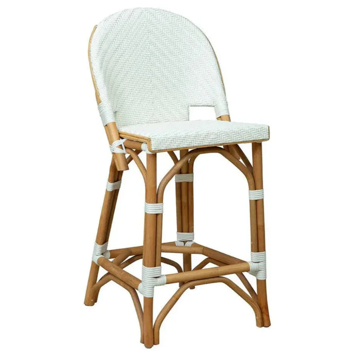 Jade Rattan Framed Stylish Counter Stool - LOOMLAN - Furniture Classics - Counter Stools