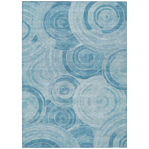 Jaelain Denim Washable Indoor-Outdoor Rug