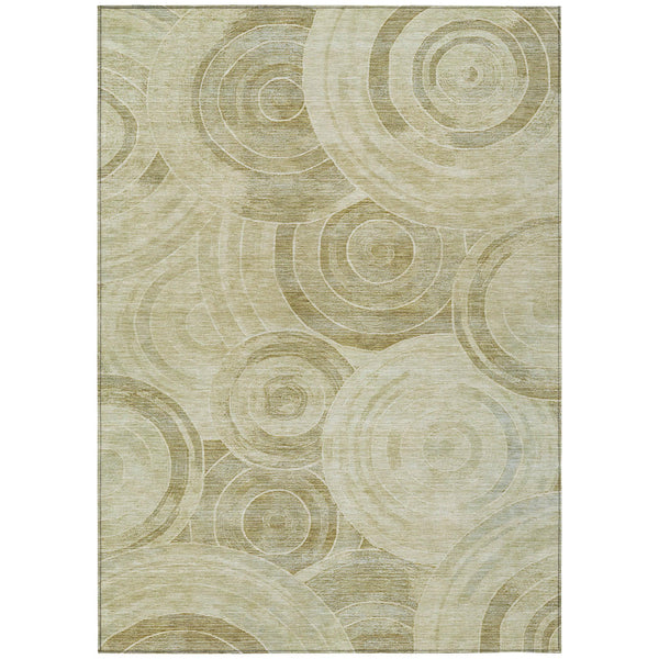 Jaelain Gold Washable Indoor-Outdoor Rug