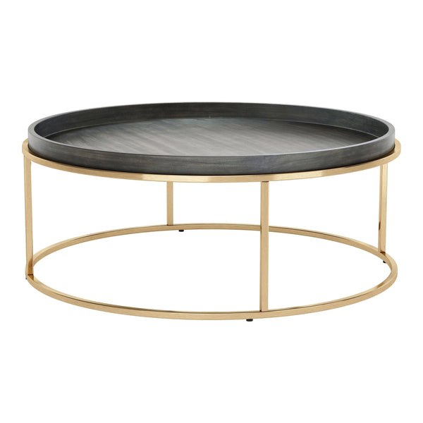 Jahre Coffee Table Black & Brass Coffee Tables LOOMLAN By Zuo Modern