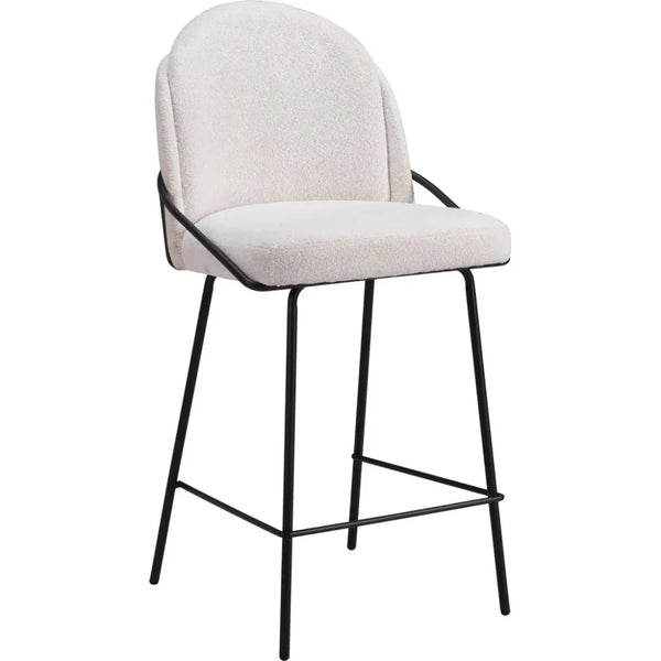 Jambi Counter Stool (Set of 2) Ivory - LOOMLAN - Zuo Modern - Counter Stools