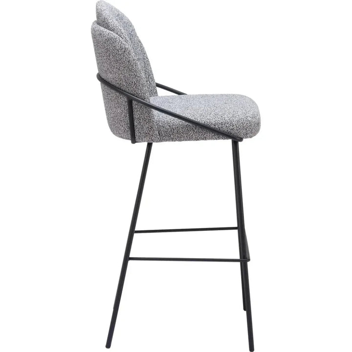 Jambi Barstool (Set of 2) Black & White - LOOMLAN - Zuo Modern - Bar Stools