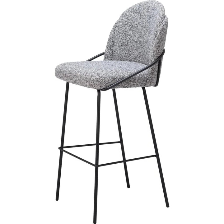 Jambi Barstool (Set of 2) Black & White - LOOMLAN - Zuo Modern - Bar Stools