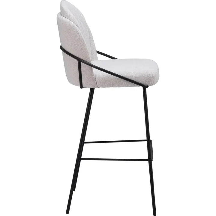 Jambi Barstool (Set of 2) Ivory - LOOMLAN - Zuo Modern - Bar Stools