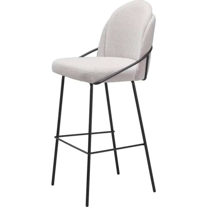 Jambi Barstool (Set of 2) Ivory - LOOMLAN - Zuo Modern - Bar Stools