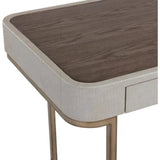 Jamille Desk Soft Closing Drawers & Warm Brass Base