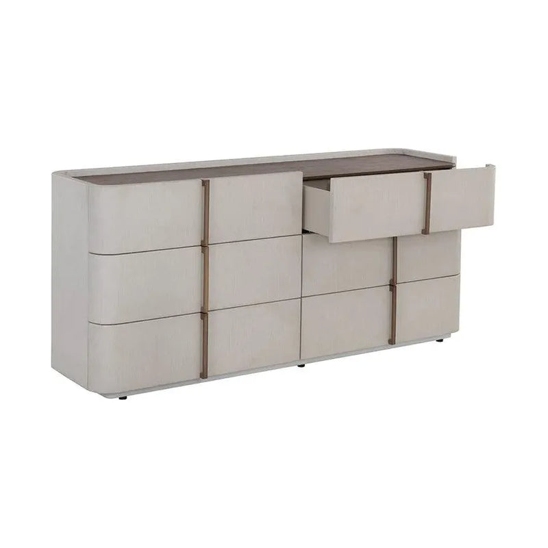 Jamille Leather Dresser Soft Closing Drawers