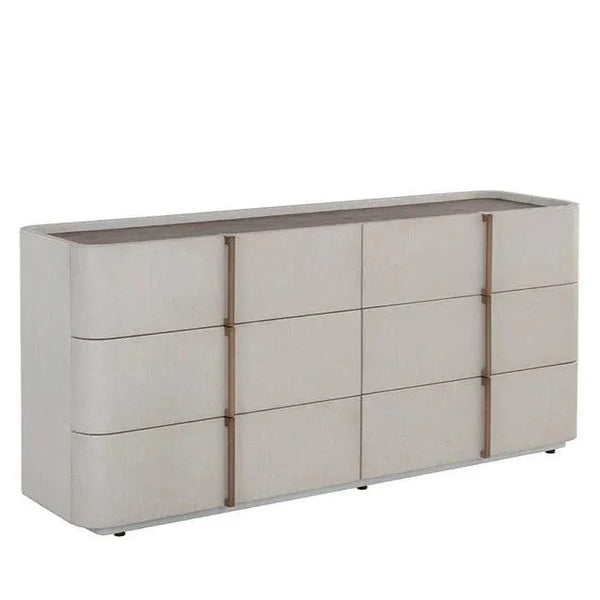 Jamille Leather Dresser Soft Closing Drawers - LOOMLAN - SUNPAN - Dressers