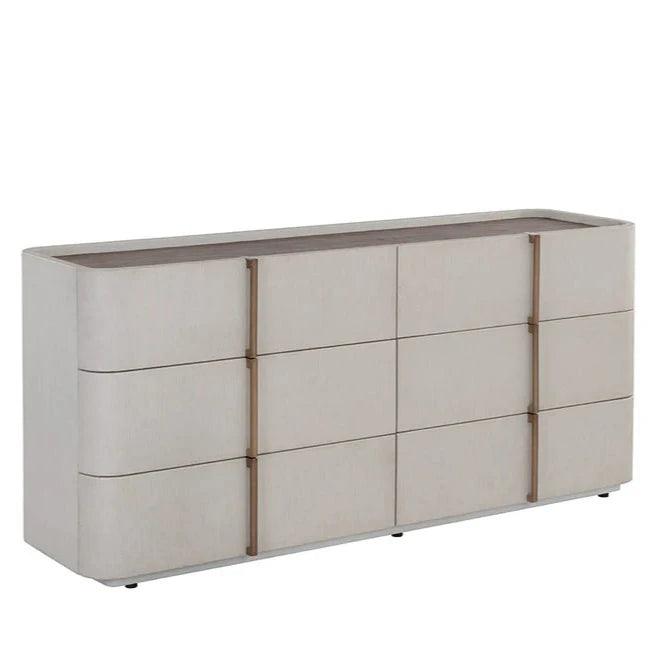 Jamille Leather Dresser Soft Closing Drawers