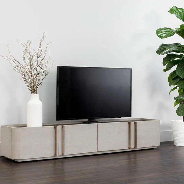 Jamille Media Console & Cabinet Soft Close Doors-TV Stands & Media Centers-SUNPAN-LOOMLAN