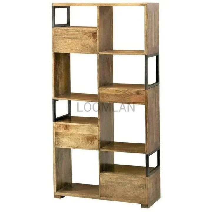 Jarde Reclaimed Wood Etagere With Cabbies-Etageres-LOOMLAN-LOOMLAN