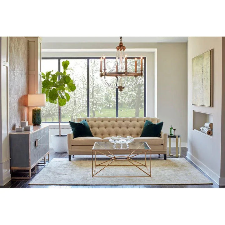 Jasper Green Stone Top Round Accent Table - LOOMLAN - Wildwood - Side Tables