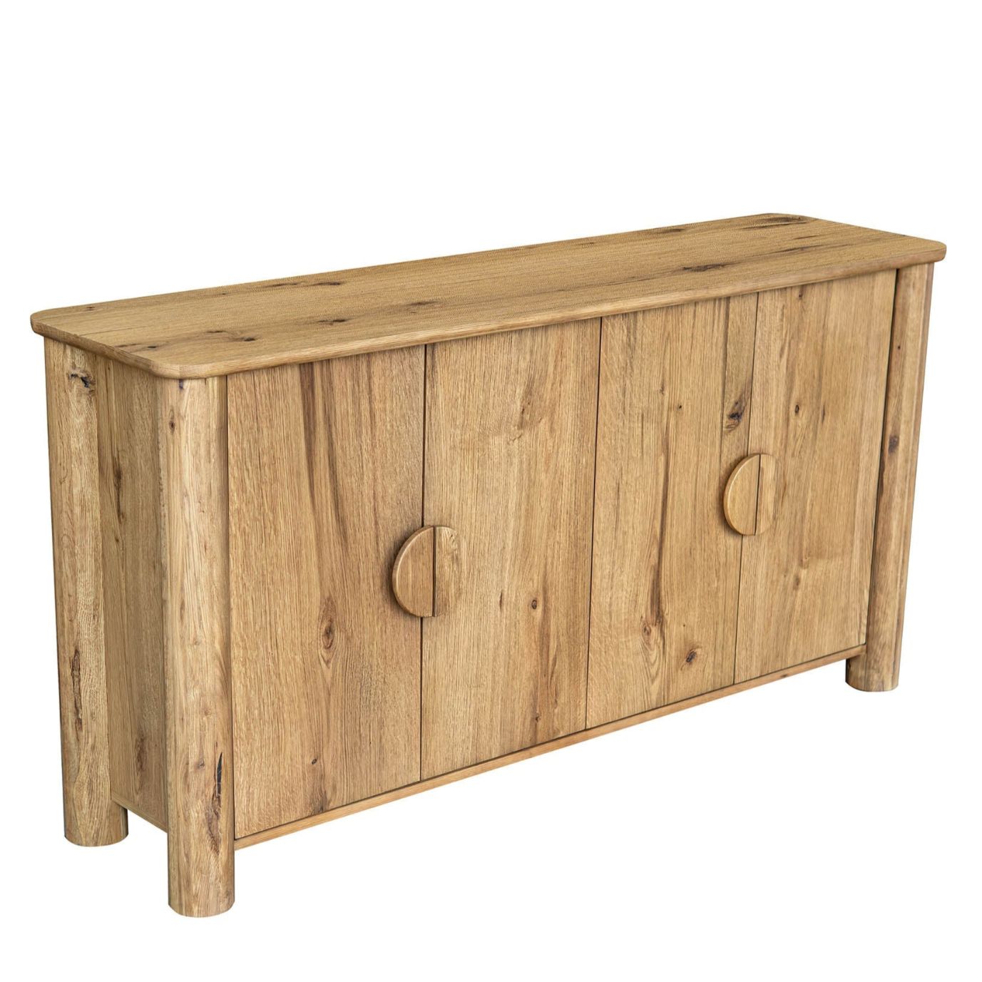 67-Inch Oak Sideboard with 4 Doors | LOOMLAN