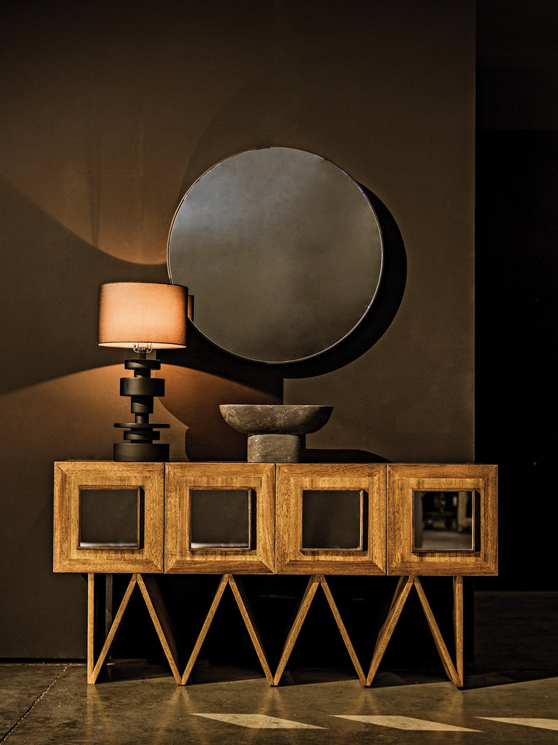 Jean-Michel Sideboard, Dark Walnut with Mirror-Sideboards-Noir-LOOMLAN
