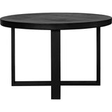 Jedrik Concrete & Steel Round Outdoor Dining Table-Outdoor Dining Tables-Moe's Home-LOOMLAN