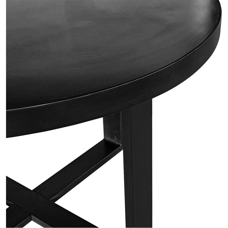 Jedrik Concrete & Steel Round Outdoor Dining Table-Outdoor Dining Tables-Moe's Home-LOOMLAN