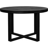 Jedrik Concrete & Steel Round Outdoor Dining Table-Outdoor Dining Tables-Moe's Home-LOOMLAN