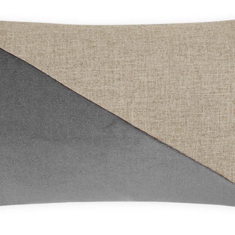 Jefferson Lumbar Pillow - Graphite-Throw Pillows-D.V. KAP-LOOMLAN