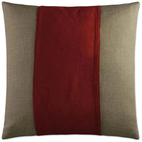 Jefferson Sangria Ribbon Red Large Throw Pillow Insert - LOOMLAN - D.V. Kap - Throw Pillows