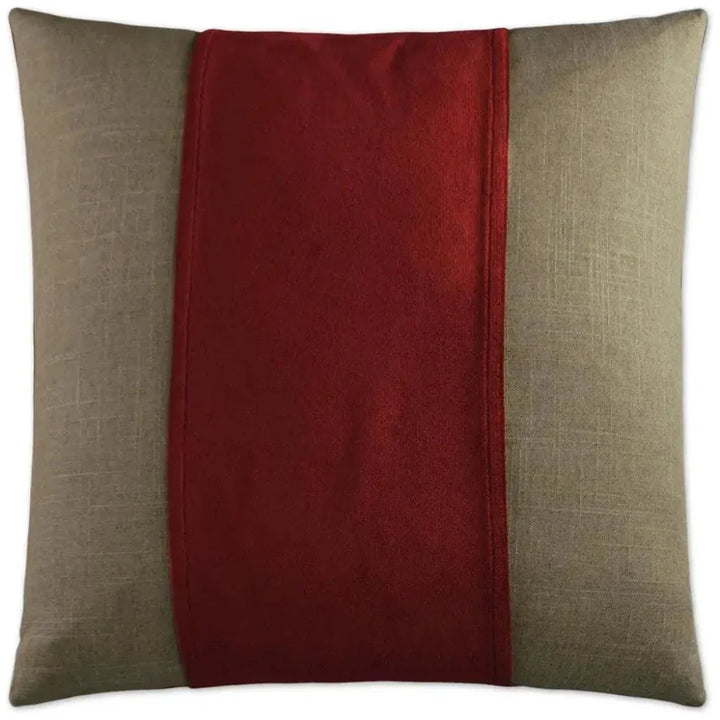Jefferson Sangria Ribbon Red Large Throw Pillow Insert - LOOMLAN - D.V. Kap - Throw Pillows