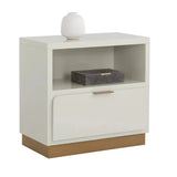 Jenkins Steel Based Wooden Cream Nightstand-Nightstands-SUNPAN-LOOMLAN