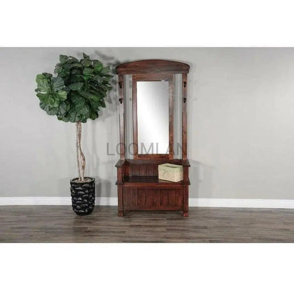 Jenni Bench Hall Tree Mirror Bench Storage