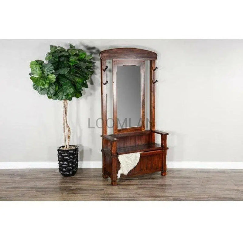 Jenni Bench Hall Tree Mirror Bench Storage