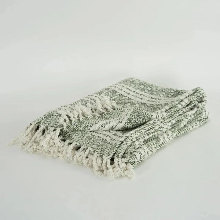 Jenny Handloomed Soft Cotton Throw Blanket - LOOMLAN - LOOMLAN - Throw Blankets